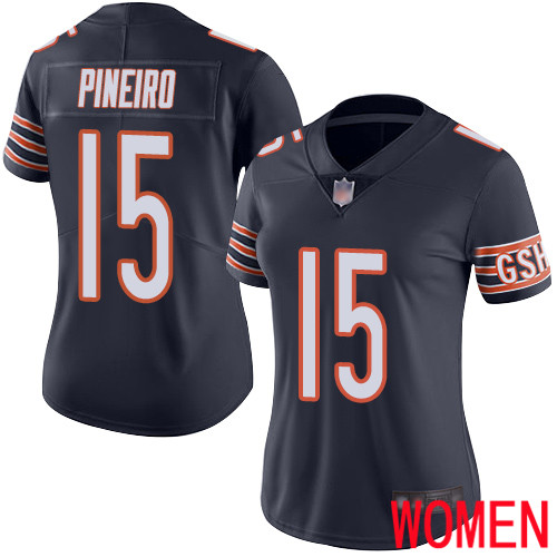 Chicago Bears Limited Navy Blue Women Eddy Pineiro Home Jersey NFL Football #15 Vapor Untouchable